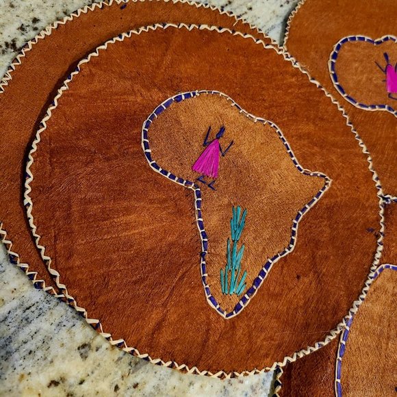 Handmade Dining Vintage African Placemats Coasters And Centerpiece
